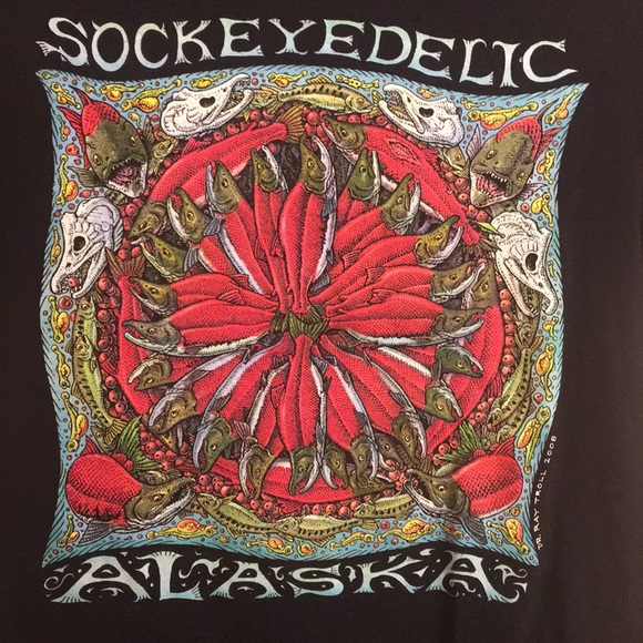 Ray Troll Sockeyedelic Alaska Tee - Picture 3 of 5